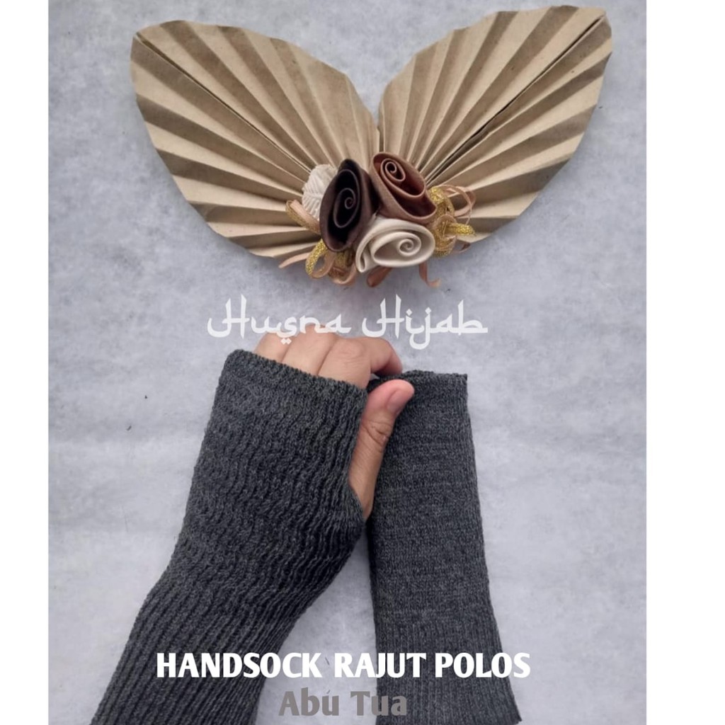 [HUSNA HIJAB] Handsock Rajut Polos Ecer / Manset Rajut / Hensok Polos