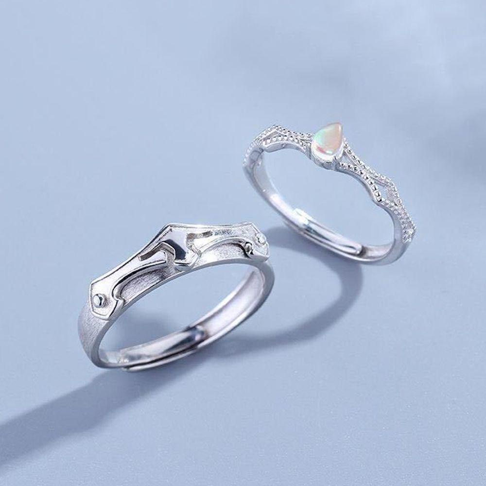 Lily Couple Cincin Adjustable Hadiah Pernikahan Perhiasan Fashion