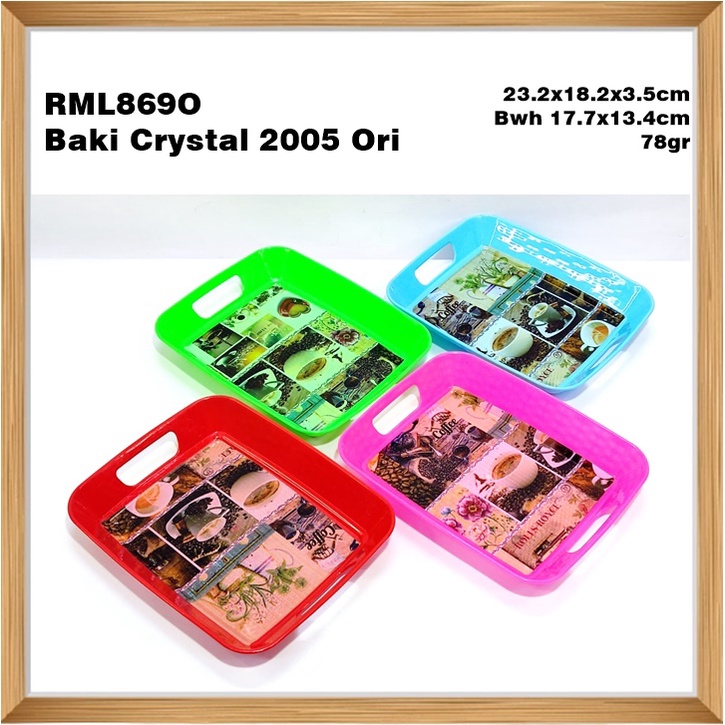 RML869O Baki/Nampan Plastik Crystal 2005 Ori