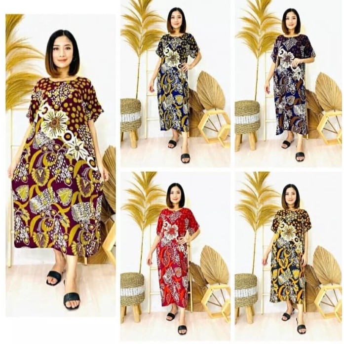 Daster kencana Ungu - Daster Batik Lengan Pendek - Leher Kancing - Bumil - Busui - (DPT001-160)-11