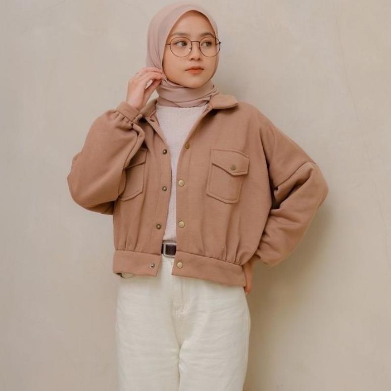Olin Button Jaket | Jaket Wanita Terkini | Realpict | Style Wanita | Fashion Trend