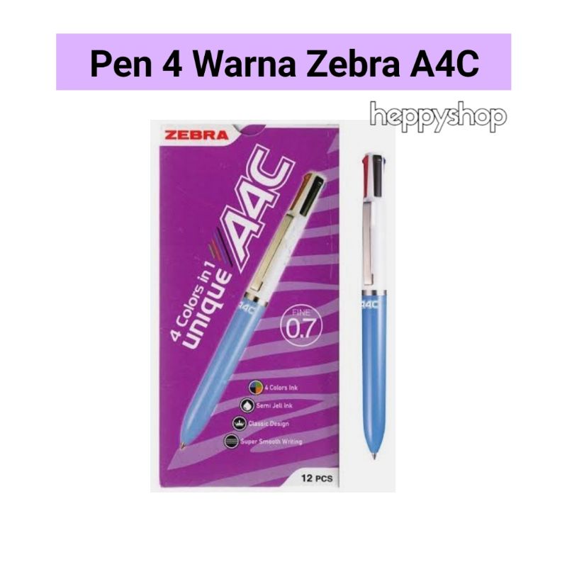 

Pen 4 Warna Zebra A4C, Pen 4in1