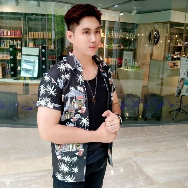 kemeja Hawai pria / kemeja Floral / kemeja bunga / kemeja motif