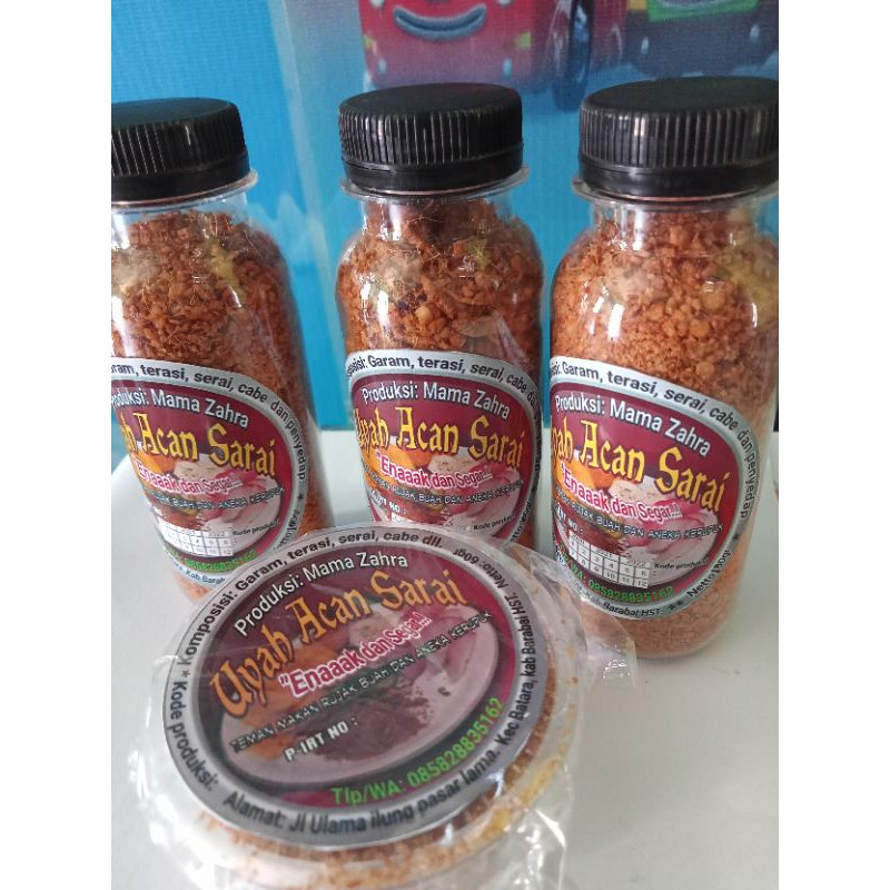 

bumbu rujak, uyah acan sarai produksi "mama zahra" isi 100gr bumbu rujak buah