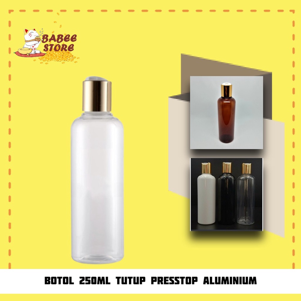 BABEE - BOTOL PLASTIK 250ML PRESSTOP GOLD / BOTOL 250 ML / BOTOL ISI ULANG [HARGA GROSIR]