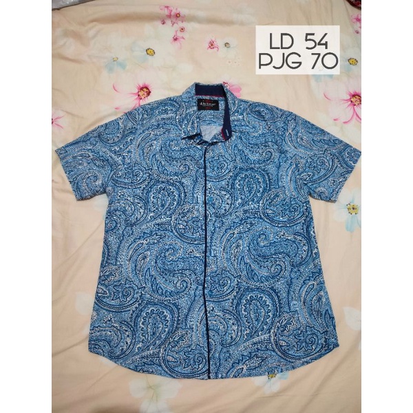 PRELOVED KEMEJA D'BRITANO BATIK BIRU