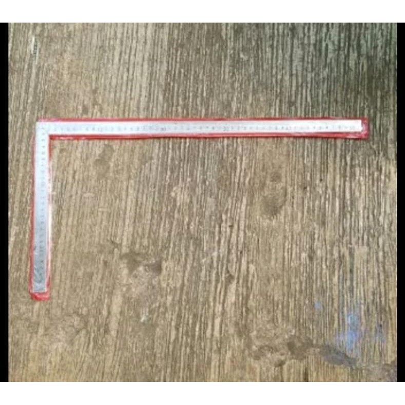 

penggaris siku besi / stainless steel 50x25cm