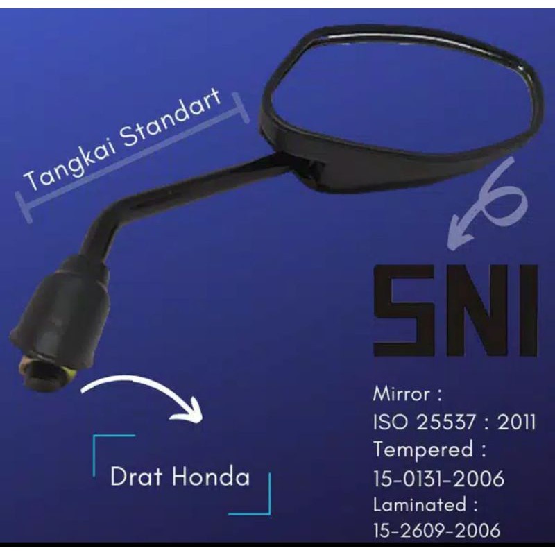 IQG SPION Standart / BEAT VARIO ORI RPM KUALITAS 100%   / TOPPP TEBAL DAN BENING 2PCS KANAN KIRI / Spion Motor-3