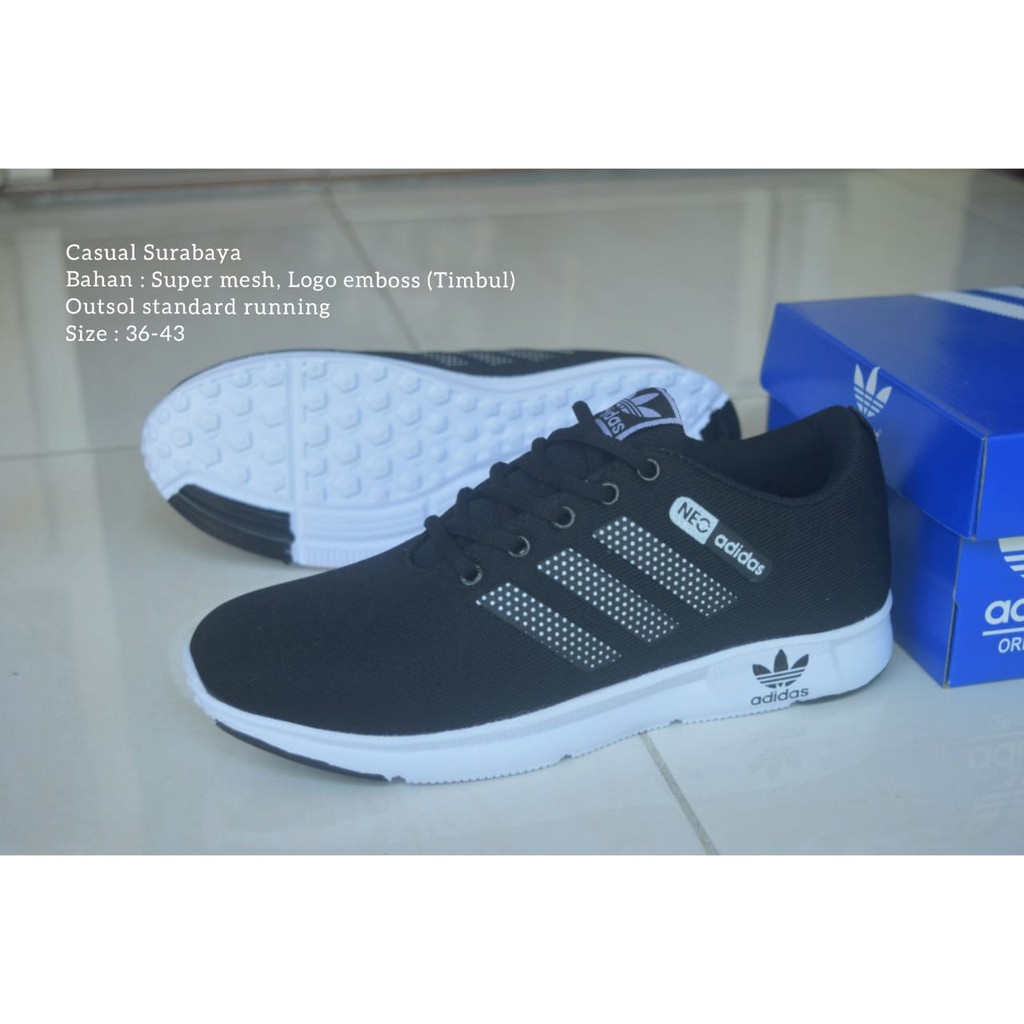 Sepatu Sneakers Ads Neo Hitam Putih Pria Wanita California