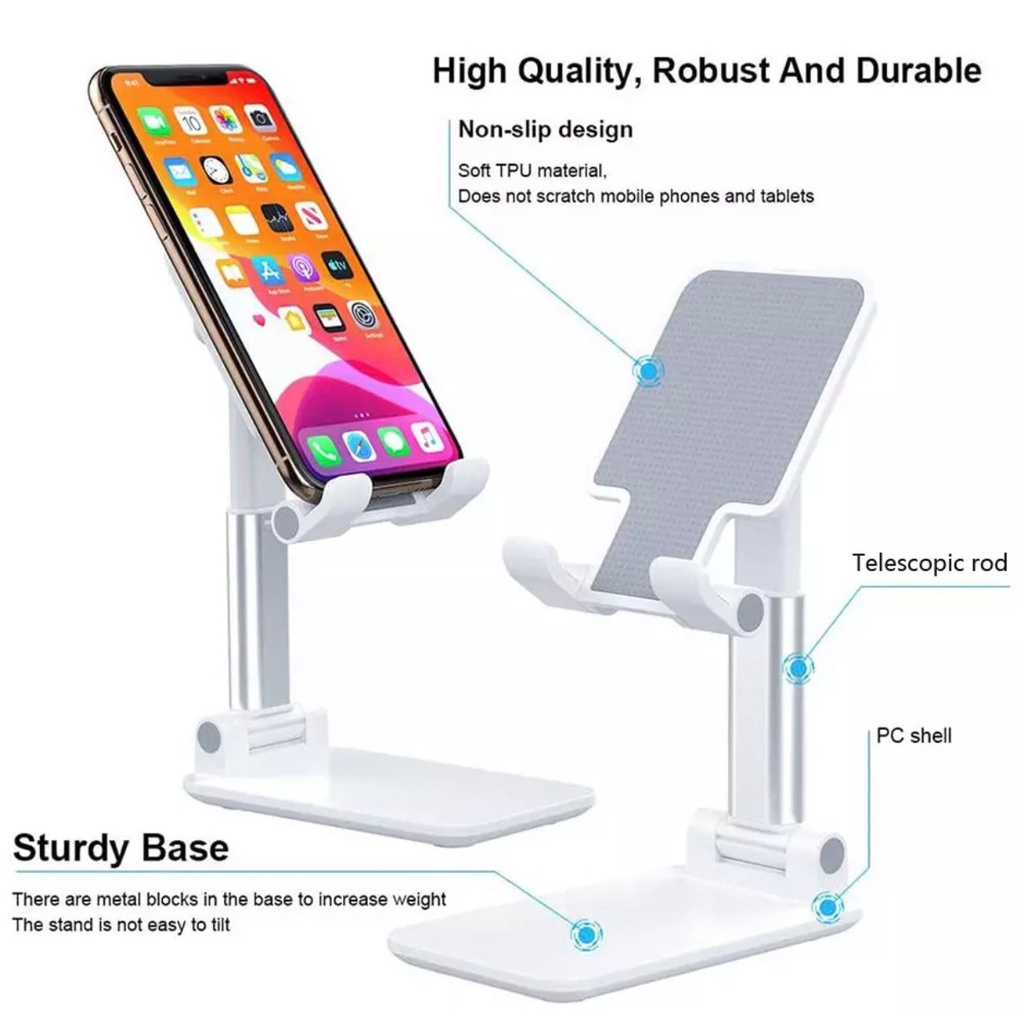 HD-23 PHONE STAND HOLDER UNIVERSAL FOLDING DESKTOP - DUDUKAN HP