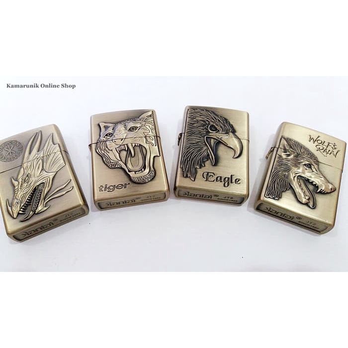 KOREK ZIPPO API BIASA MANCIS MOTIF ANIMAL TYPE 3578