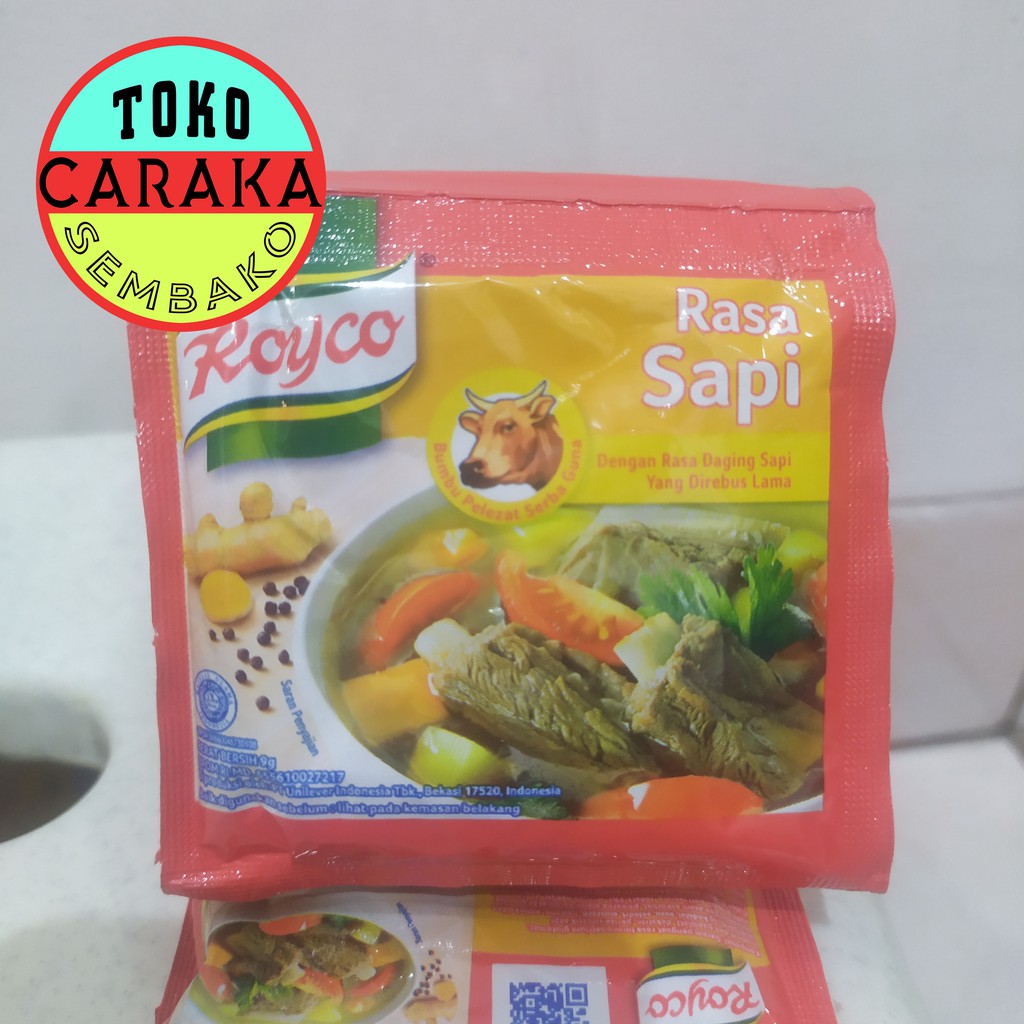 

Royco Sapi Bumbu Penyedap Kaldu Rasa Makanan 8g - Sachet Saset