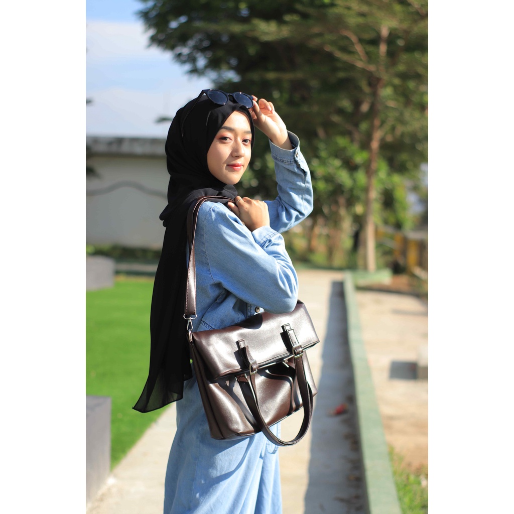 Totebag Kulit Tote Bag Bisa Selempang Tas Wanita murah - ESCORTBAGS