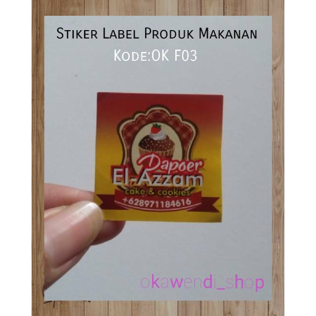 

STIKER LABEL PRODUK / STIKER KEMASAN / LABEL MAKANAN Design Kode:OK F03