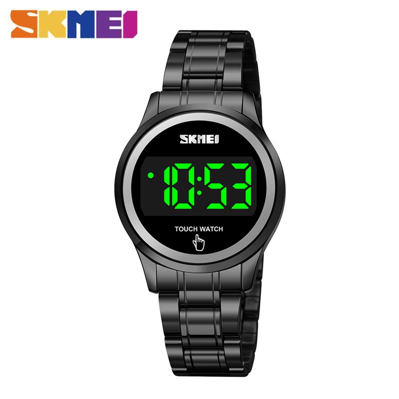 SKMEI 1737 Jam Tangan Wanita Pria Digital Sport Watch Touch Screen LED Display Tali Stainless Steel WATCHKITE WKOS