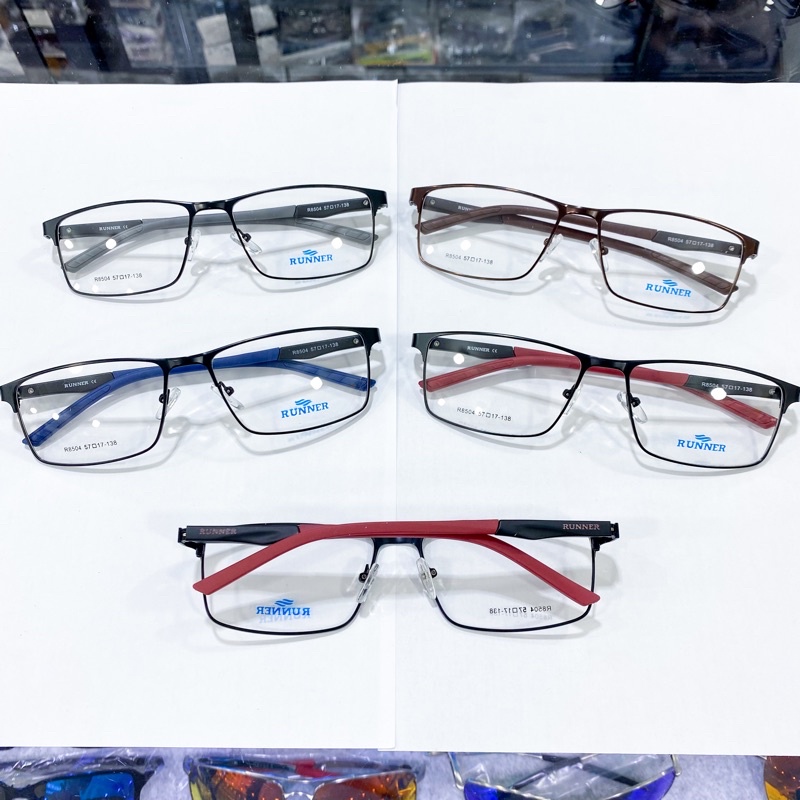 PROMO FRAME RUNNER 8504 KACAMATA SPORT COWOK PRIA MODEL HALF GANTUNG BESI KUAT AWET