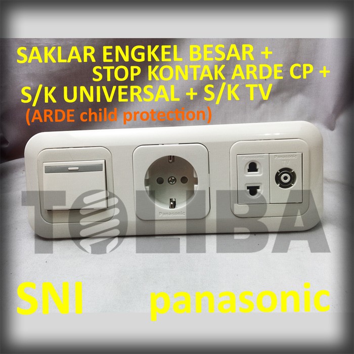 stopkontak tv+saklar engkel besar+stop kontak arde universal panasonic