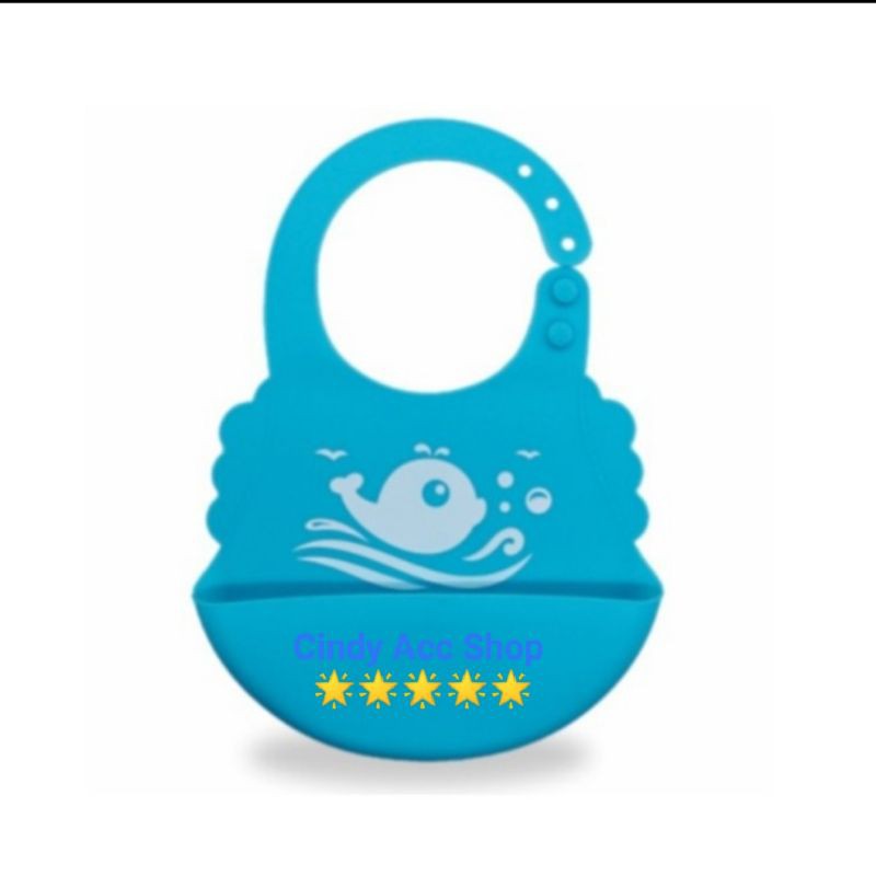 Silicone Waterproof Baby Bib Premium Celemek bayi AL008