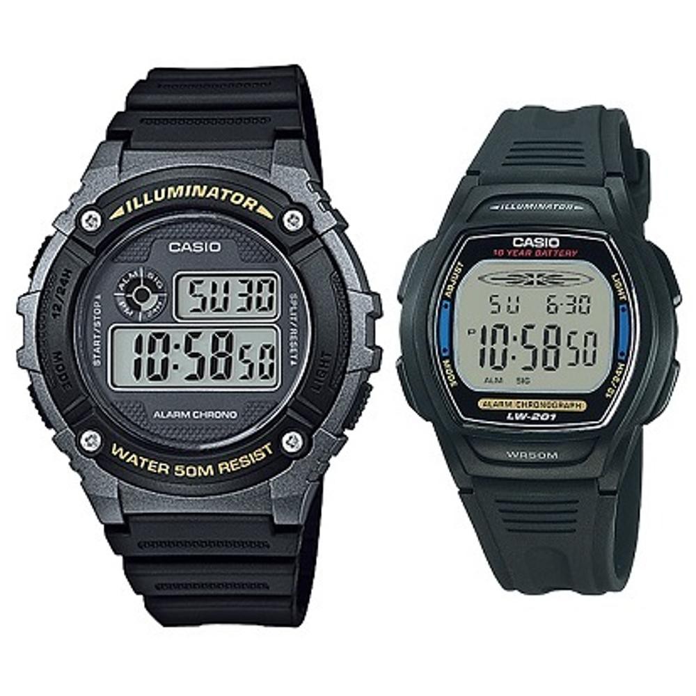 Jam Tangan Casio Original Couple Pria Wanita W 216H 1B LW 201 2A Harga Sepasang