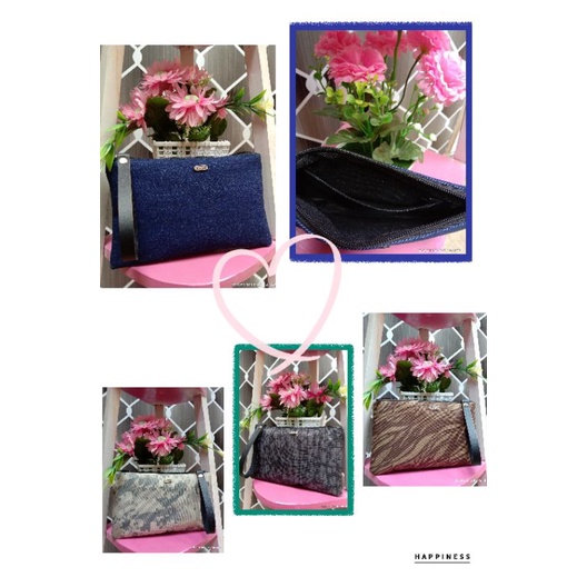 PROMO!!!Clutch TENUN TROSO wanita cantik murah berkualitas size 21 x13cm