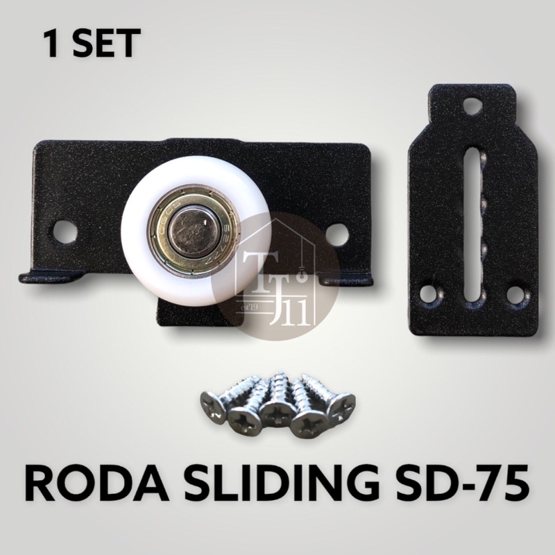 Roda Pintu Sliding HUBEN SD-75/Roda Sliding Rel Aluminium HUBEN AS-75