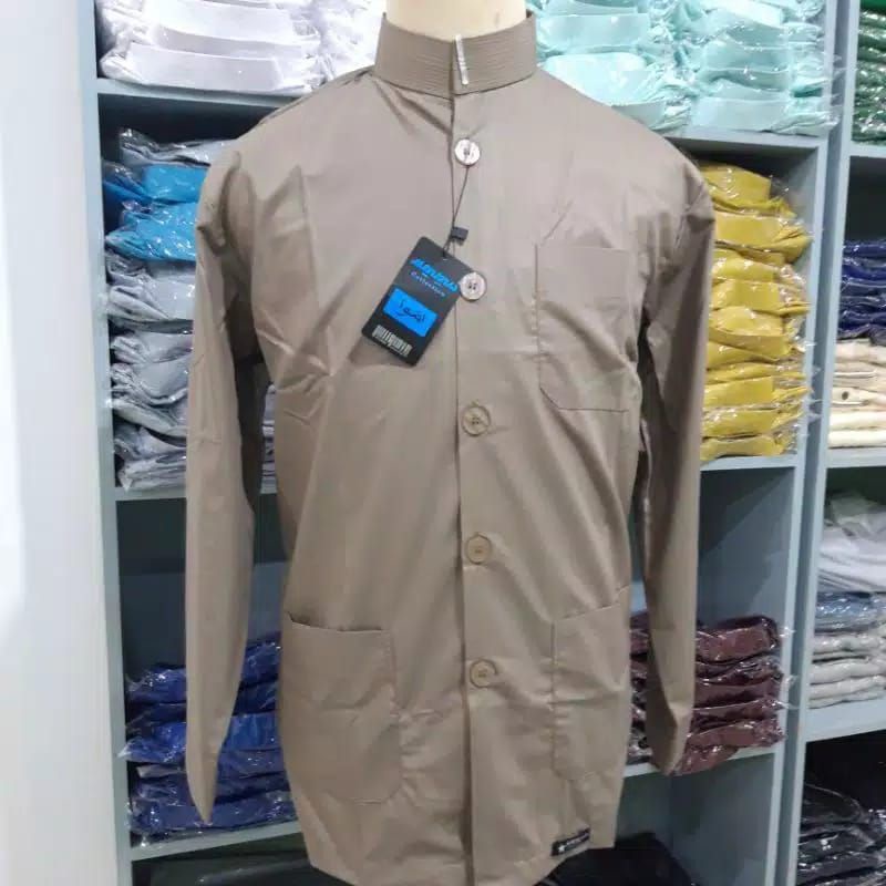 Baju Koko Ammu Original Warna Coklat Susu