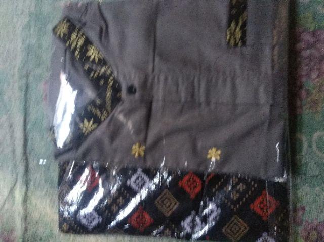 Kemeja Batik Pria Lengan Pendek Size M L Xl Xxl  Bswart Batik Hrb026 Kenongo Batik