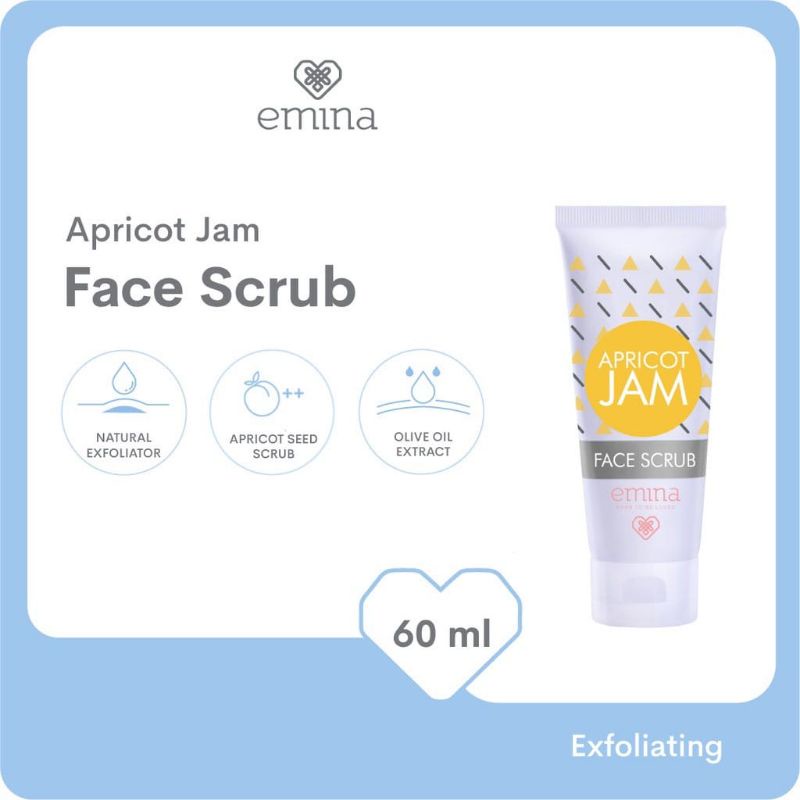 Emina Apricot Jam Face Scrub 60 ml - Scrub Eksfoliasi