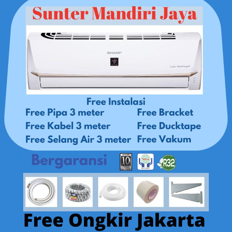 Sharp 1PK AH-AP9UHL R32 AC Split Low Watt Plasmacluster 1 PK