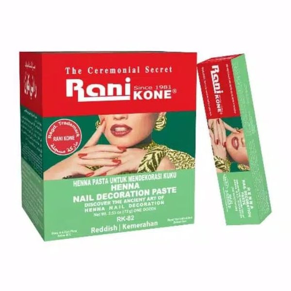 Henna Kuku Merah Cat Kuku Halal Inai Kuku Kutek Kuku - Rani Kone Nail Reddish