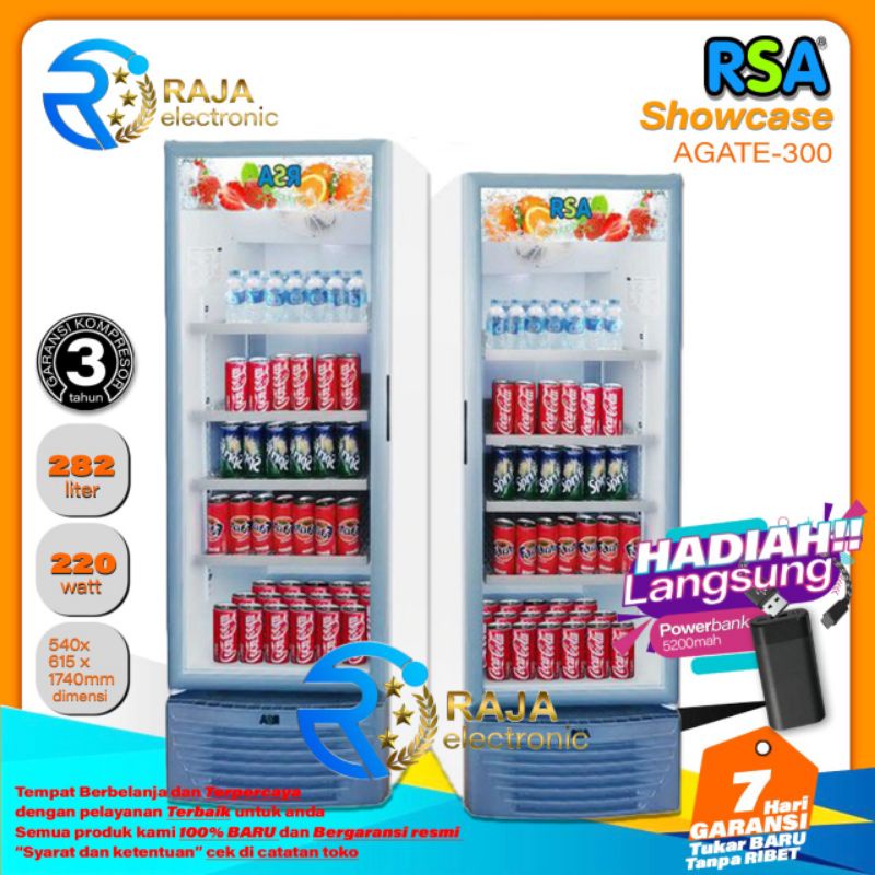 Showcase RSA AGATE-300 5 Rak Display cooler bergaransi resmi