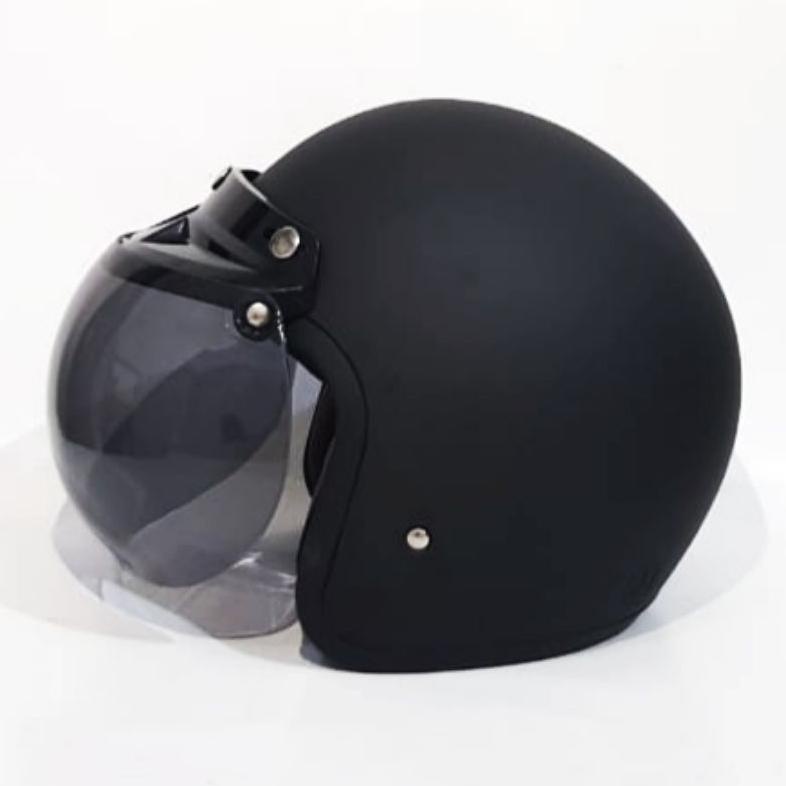 [[BISA COD]] HELM BOGO DEWASA SNI ASLI MERK NPN HELM SNI RETRO BOGO black doff merah HITAM POLOS DOF