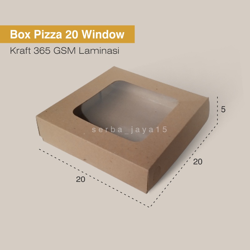

BOX PIZZA 20 KRAFT COKLAT WINDOW