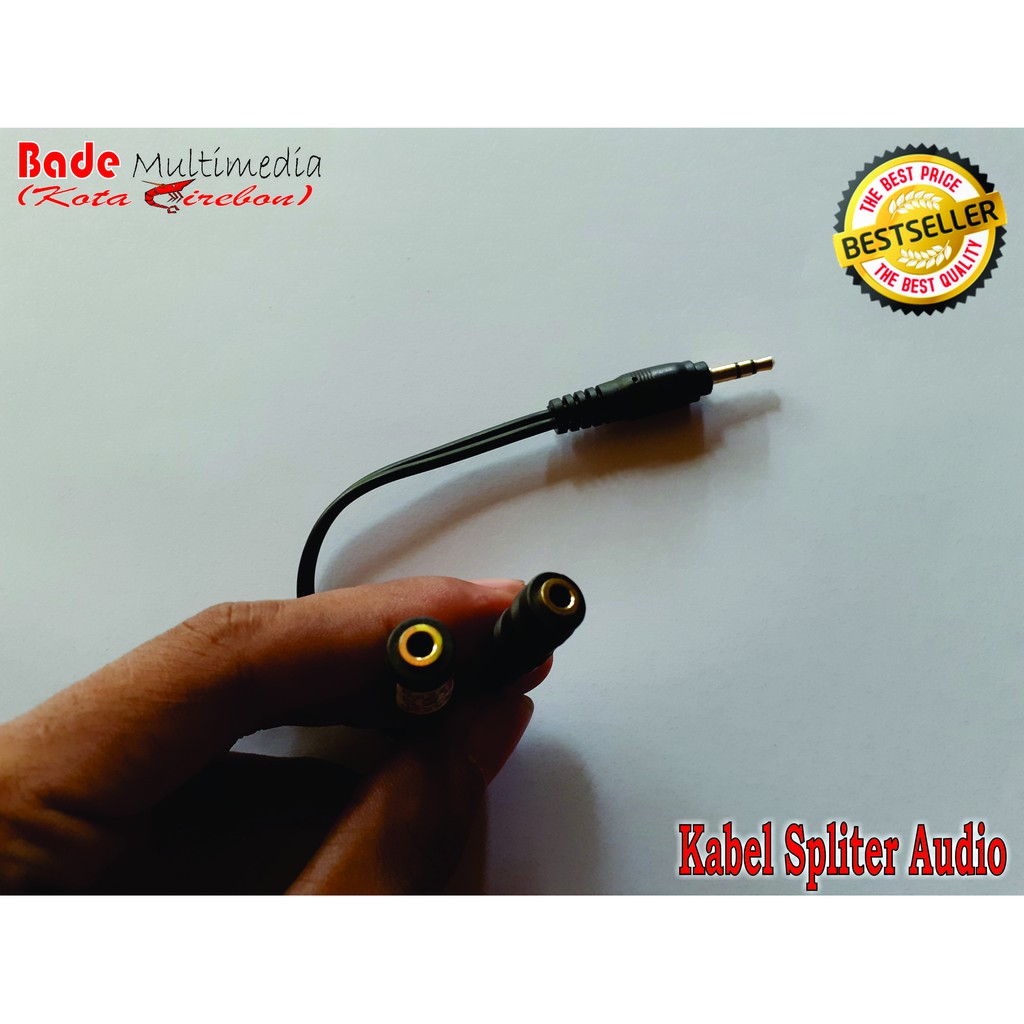 Kabel Jack Splitter Notbook Laptop Hp Audio Cabang 2 Standar