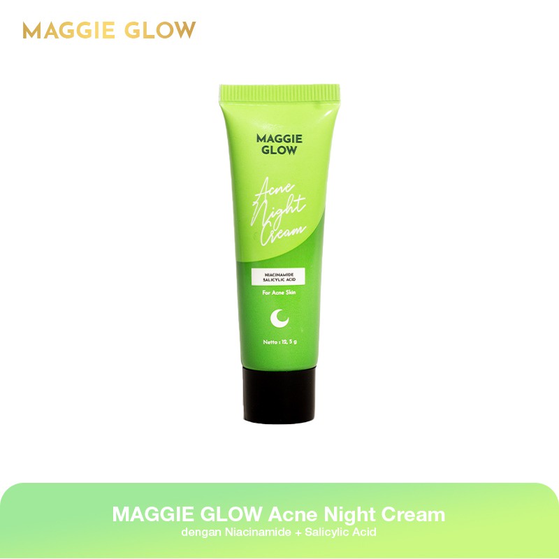 MAGGIE GLOW ACNE NIGHT CREAM BPOM by AILIN