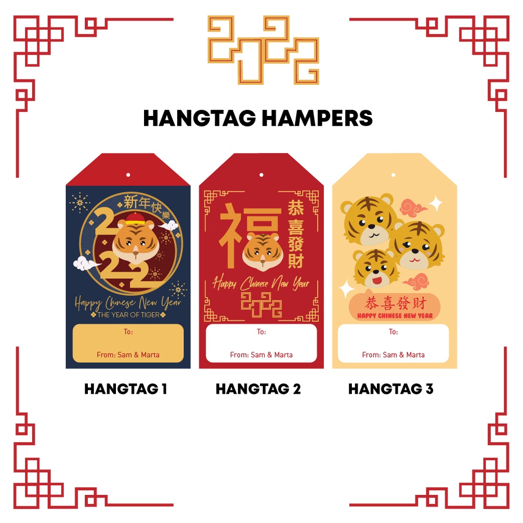 

HANGTAG TAG HAMPERS IMLEK CHINESE NEW YEAR CUSTOM Nama kartu ucapan