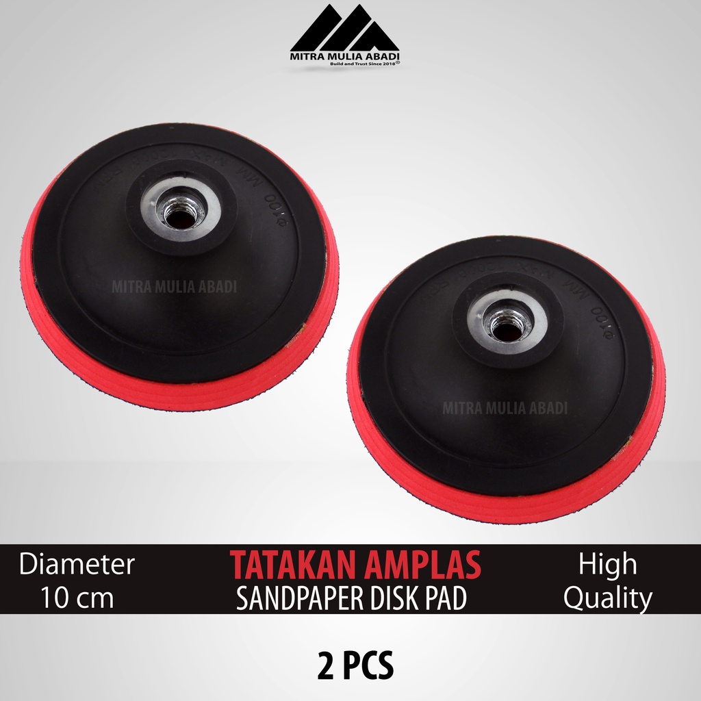 2 Pcs Tatakan Amplas Velcro 4 Inci l Pad Perekat Amplas Kasar l Gerinda Tangan