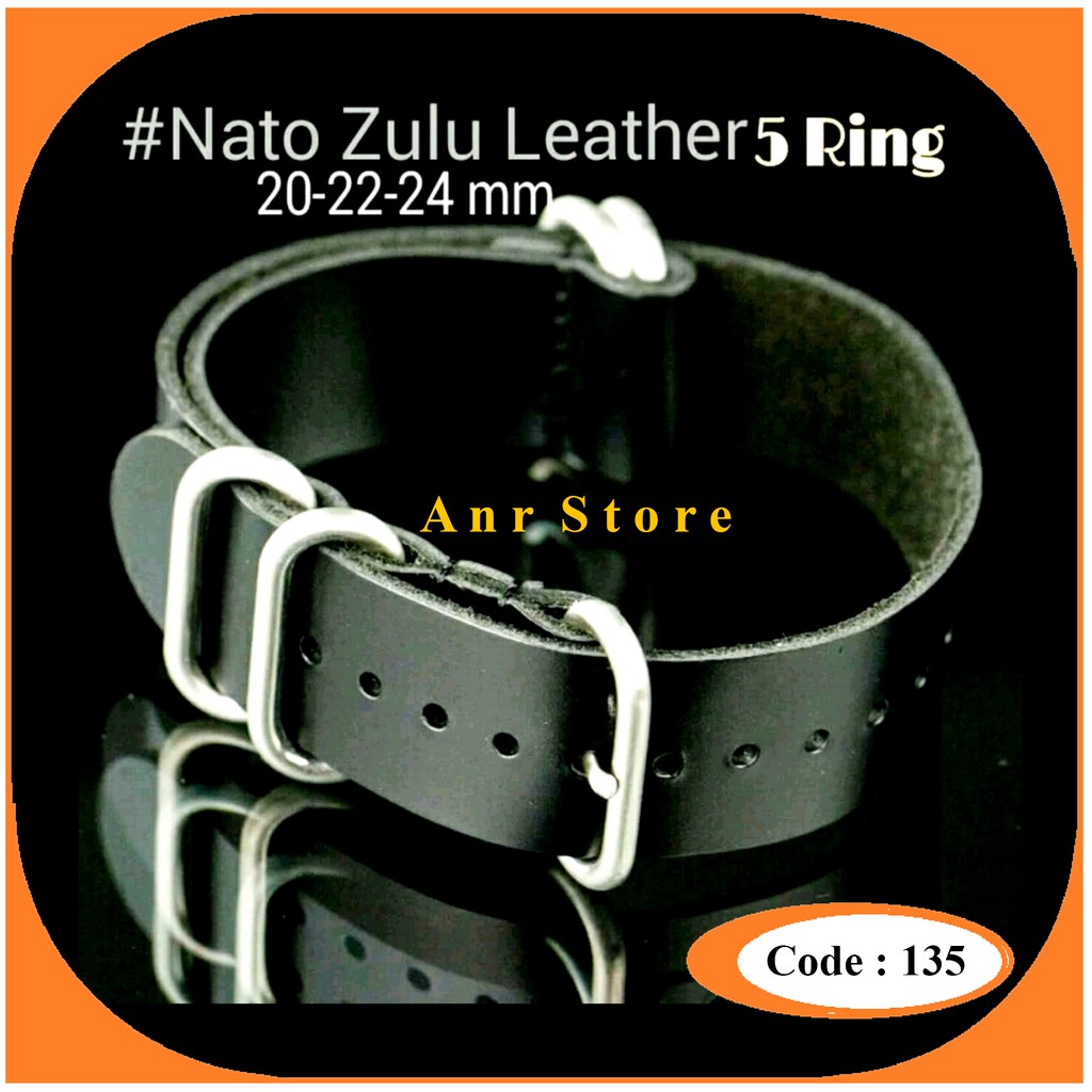 Tali Jam Tangan Kulit Nato Zulu 20mm 22mm 24mm Leather Limited Edition