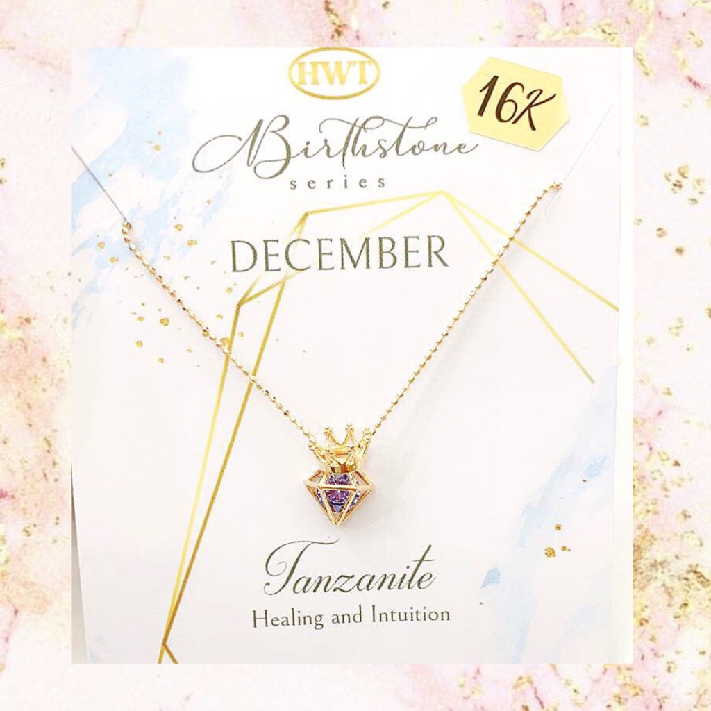 Kalung Birthstone HWT Birth Stone 16K & 17K series