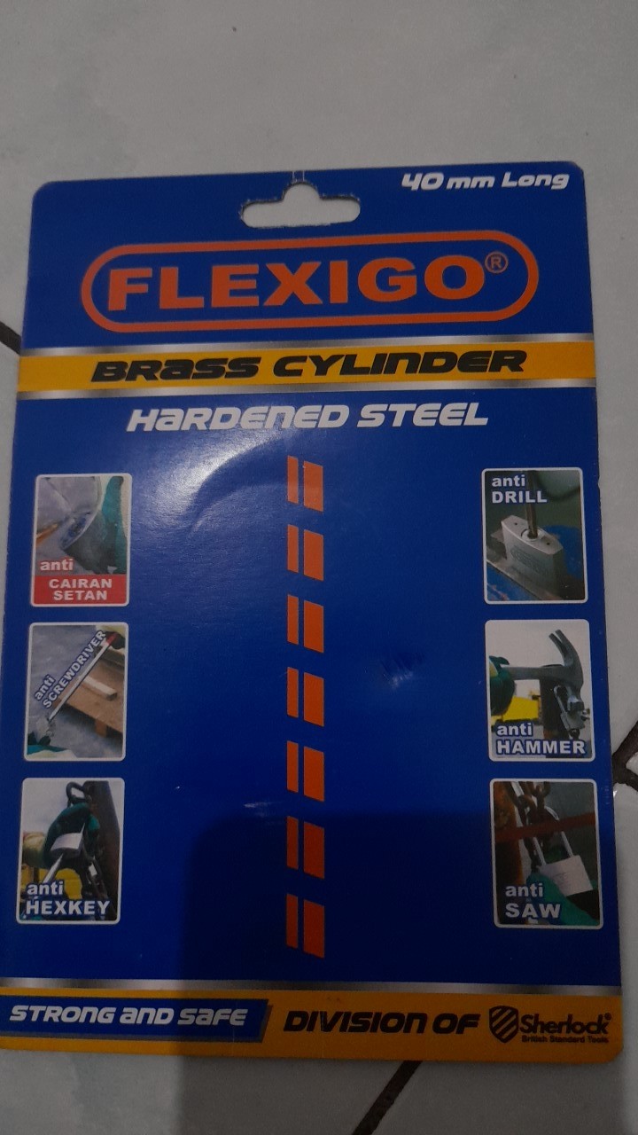 Flexigo Gembok Anti Maling 40 Mm Panjang, Silinder Kuningan Anti Kimia