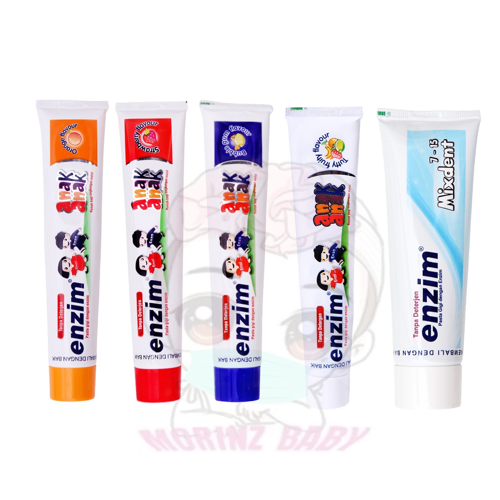 Morinz Enzim Toothpaste Pasta Gigi ODOL Anak 50ml (63gr) / Mixdent 7-15 thn 75ml (93gr)