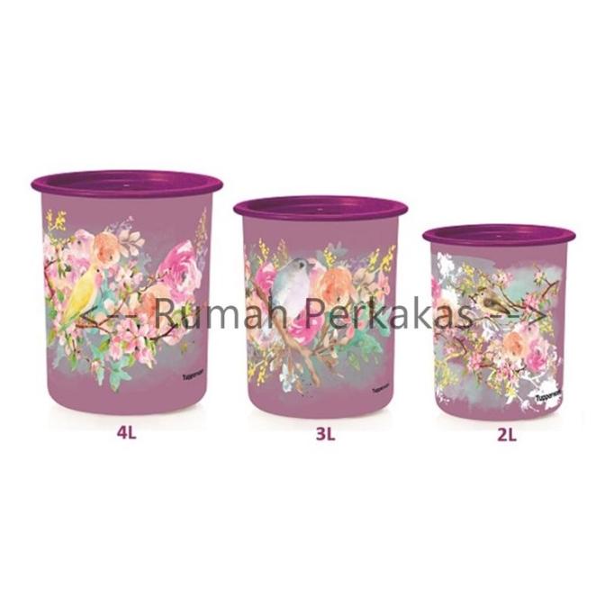 Tupperware Shabby Chic Canister 3pcs toples kue