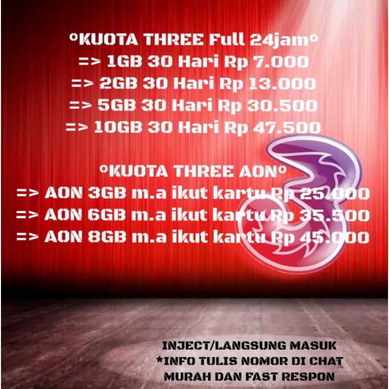 PaketDataInternetThreeMurah