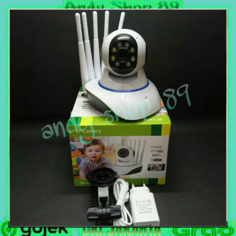 NEW IP CAM 5 ANTEMA 5mp (Wireless IP Camera CCTV Rotate 360)5MP murnih di jamin bagus