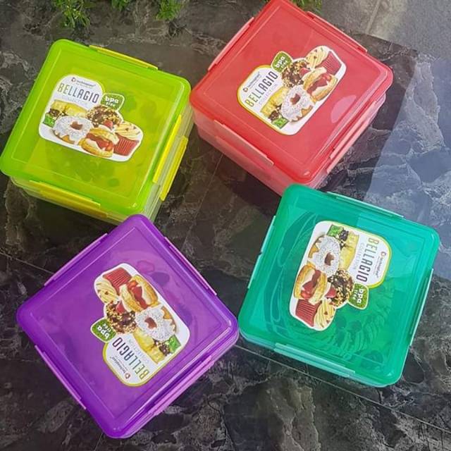Bellagio Food Container Wadah donut (donat) Kue jajan Susun dua