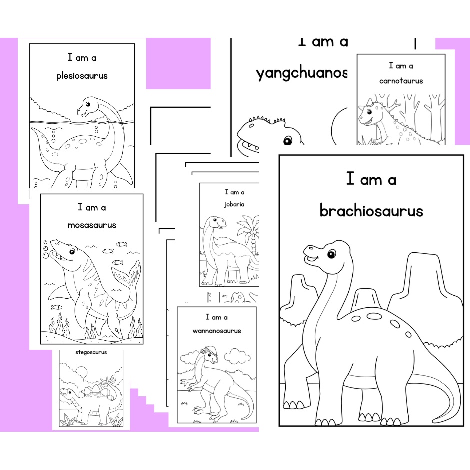 

KERTAS MEWARNA/COLORING BOOK Nama-Nama DINOSAURUS
