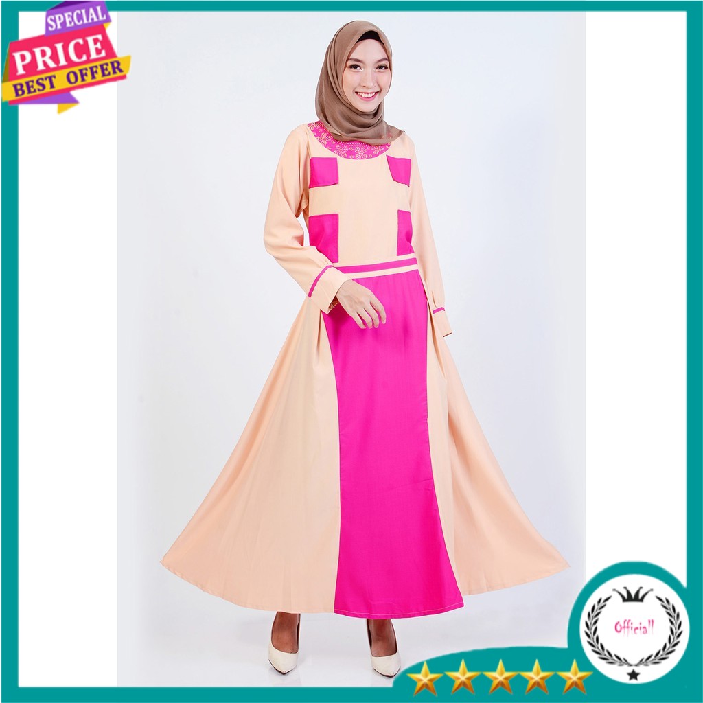 CO Long dress gamis premium cuci gudang murah meriah  -  Syifa - Promo Gamis Murah