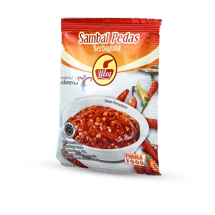 SAMBAL PEDAS ULEG FINNA 20GR ISI 10 SACHET HALAL