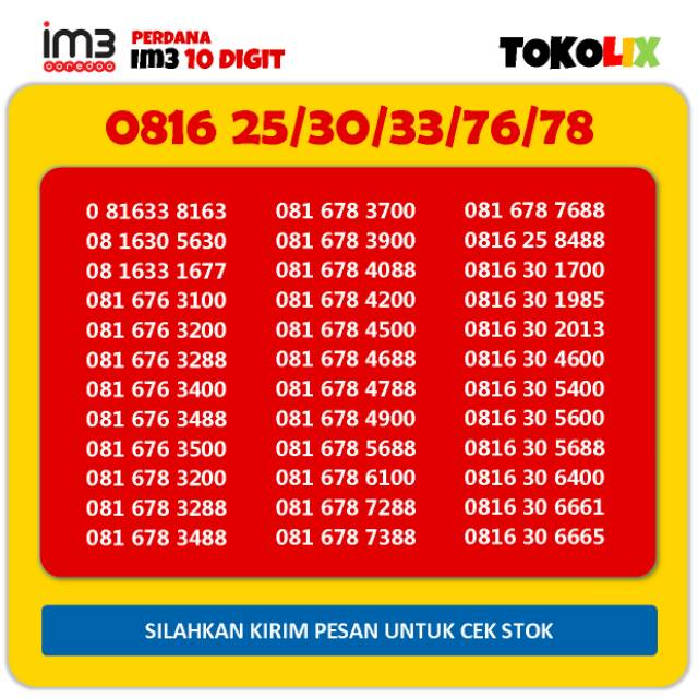 IM3 Ooredoo 10 Digit Cantik 21