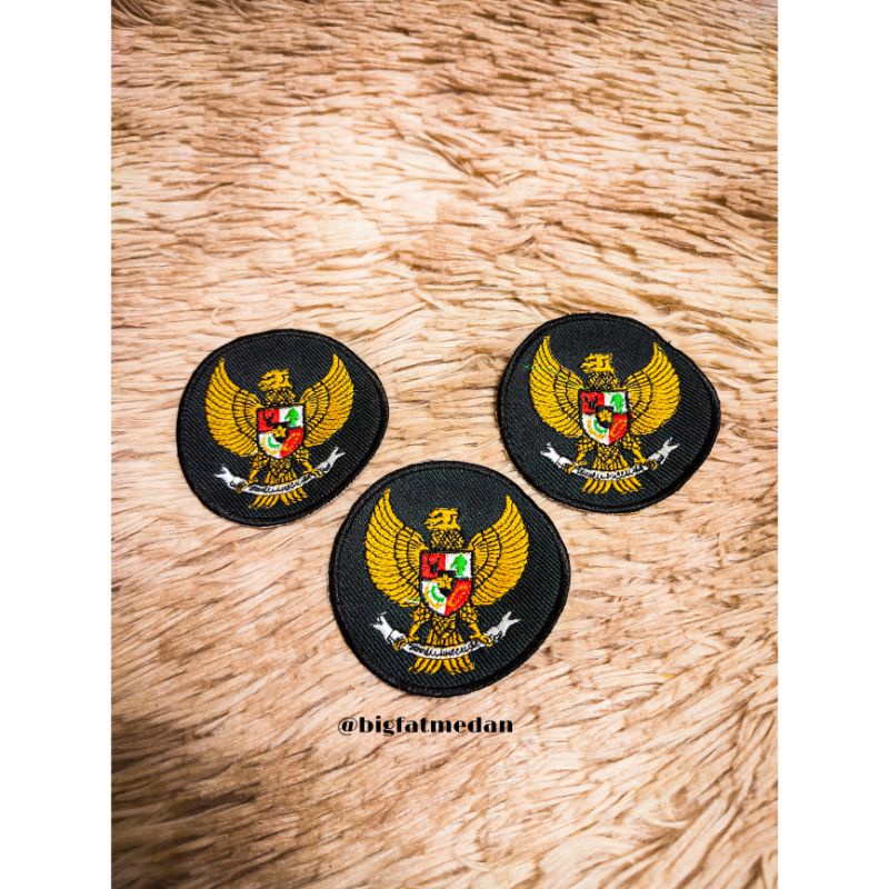 Patch Logo, Bordir Logo / emblem Pancasila bulat